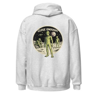 Reptilians Close enough Unisex embroidered Hoodie - Close Encounters Co