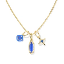 Kendra Scott Emma Charm Pendant Necklace - Gold/Blue
