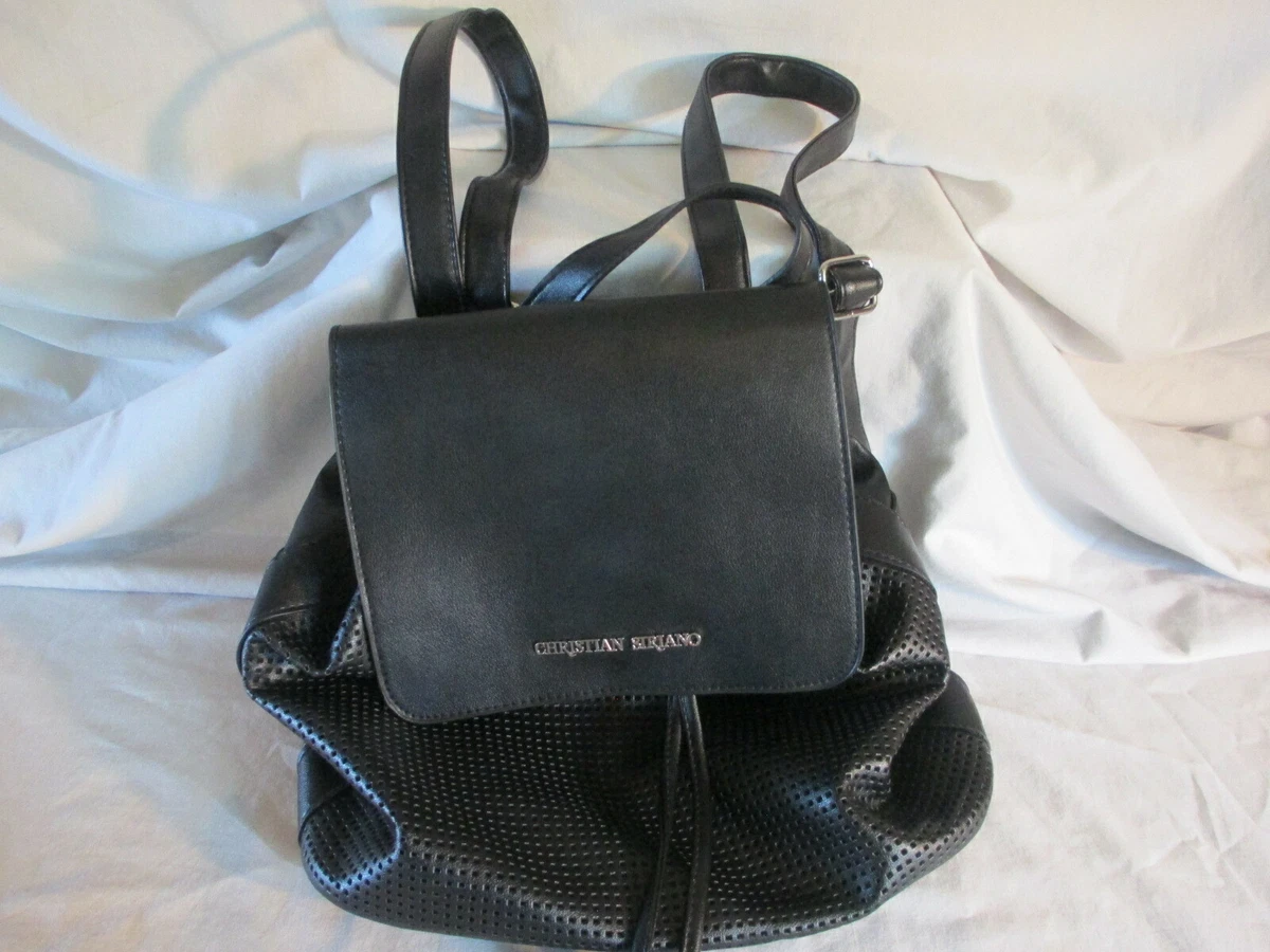 Womens CHRISTIAN SIRIANO Medium Back Pack Purse Black eBay