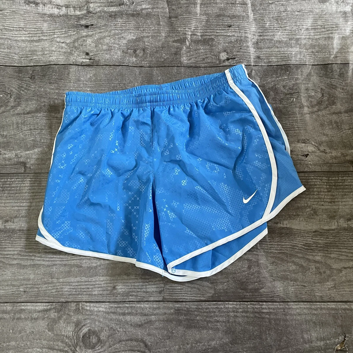 Girl s Nike Dri Fit Dry Tempo Femme Running Shorts L Blue eBay