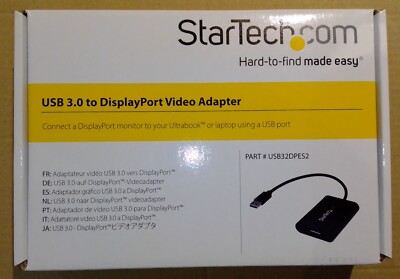 Neu StarTech USB32DPES2 USB 3.0-auf-DisplayPort-Videoadapter über USB DP-Monitor