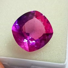 17.30 Ct Flawless Natural Bi-Color Sapphire Cushion Cut Certified Loose Gemstone