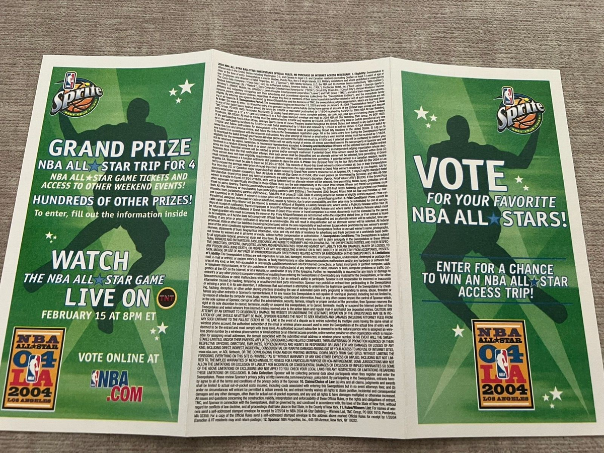 NEW UNUSED UNPUNCHED LeBron James 2004 Rookie Year NBA All-Star Game  Ballot
