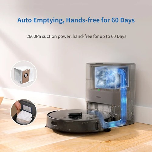 AIRROBO Robot Vacuum and Mop,60-Day Capacity,Self-Emptying,Home Mapping,Alexa - Picture 3 of 12