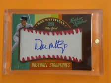 Don Mattingly 2019 PANINI LEATHER & LUMBER Auto Card 07/15 YANKEES