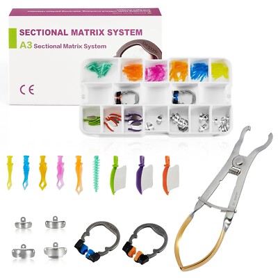 Dental Matrix Bands Ring Palodent V3 Sectional Matrix System Plastic Wedge Plier