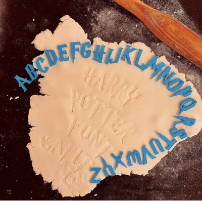 Harry Potter Schrift Präger Set Ausstechformen Präger Fondant Glasur 3D Druck