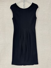 Armani Collezioni black dress UK 10 M 42 Midi Pencil smart office elegant Formal