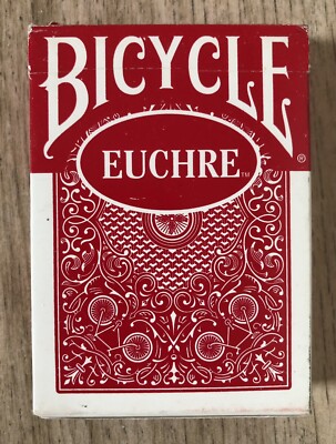Eine Packung BICYCLE EUCHRE Spielkarten mit Jokern & Regeln