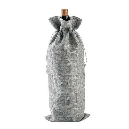 Wine Liquor Bottle Burlap Cotton Bag Multicolor Thanksgiving Christmas Gift Pack - Picture 8 of 29