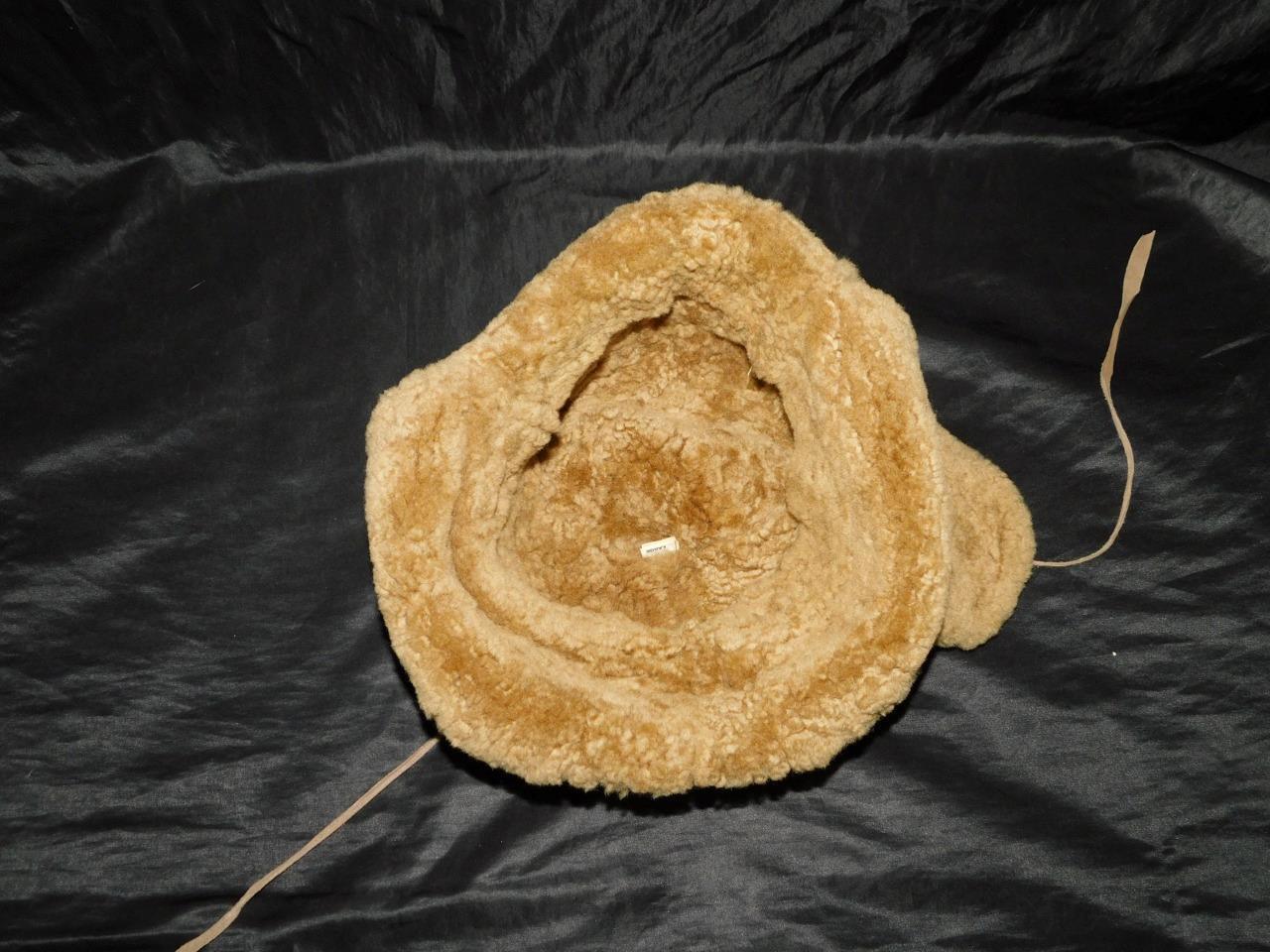Vintage AFFA Size L Brown Shearling Hat Sheepskin… - image 4