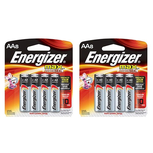 Paquete de 16 Energizer AA Batería Alcalina Estuche al por menor AA8 Doble A AA8 x 2 Expiración:2027 - Imagen 3 de 3
