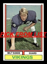 1974 Topps Football 3-528 EX/EX-MT Pick From List All PICTURED yy3