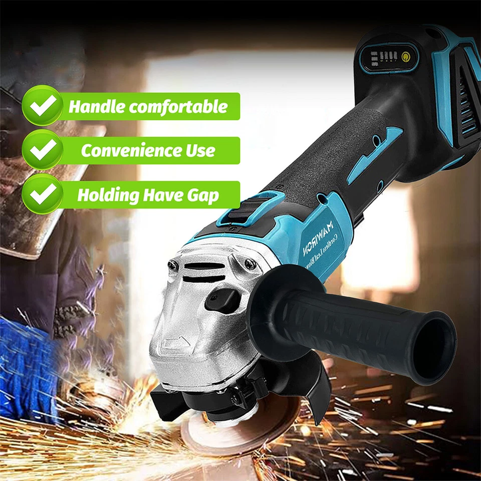 NUE 125mm Winkelschleifer Akku Trennschleifer Schleifmaschine Flex Für Makita DE - Bild 2 von 4