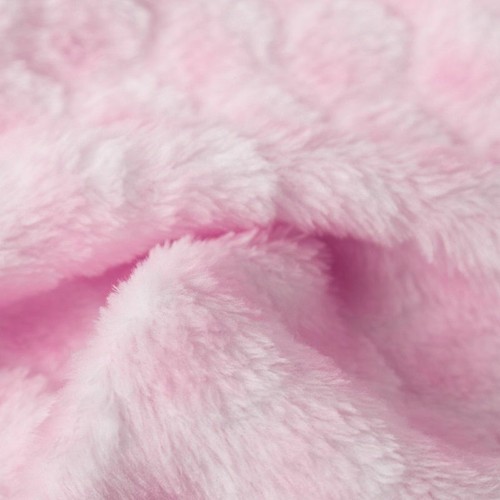 Dot Burnt-Out Flannel Blanket Relax Throw Rug for All Seasons 200x240cm Pink - Picture 4 of 6