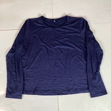 Womens T Shirt Top Size S Small Long Sleeve Comfort Stretch Crew Neck Solid