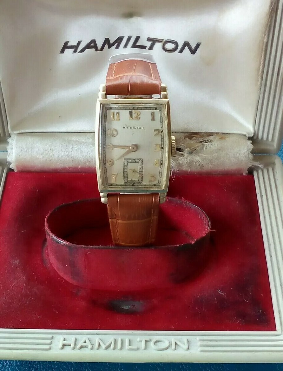 Hamilton 1940s mens manual watch Sub dial New Strap watch Box G.W.