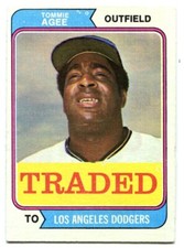 1974 Topps Traded #630T Tommie Agee Baseball Card - Los Angeles Dodgers