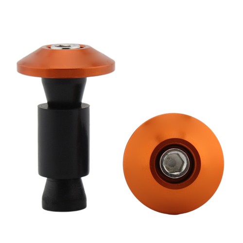 2pcs Orange Dirt Bike 7/8'' 22MM Handle Bar End Handlebar Grips Cap Plugs Slider - Picture 10 of 13