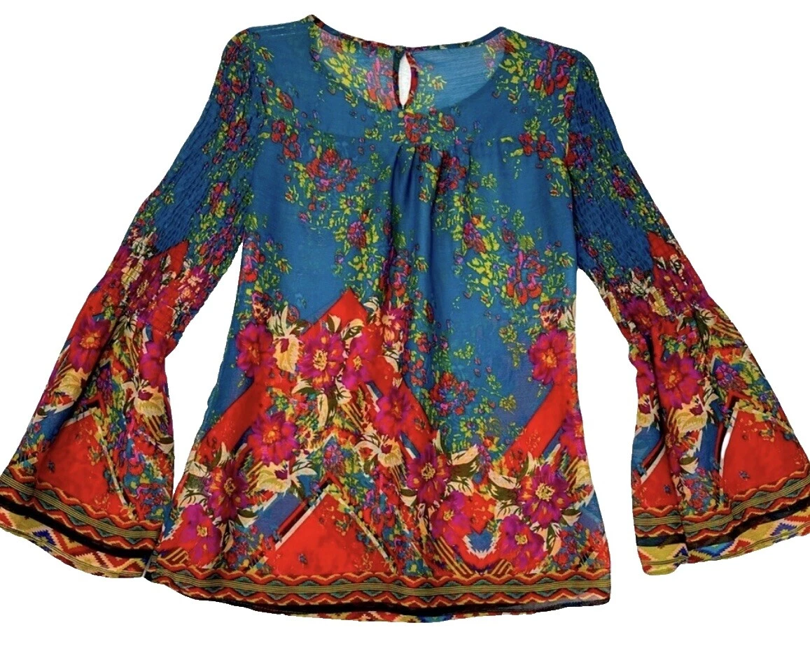 Camisas Floral August Silk Poliéster para mulheres