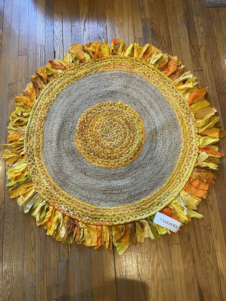 Alfombra SAFAVIEH Cape Cod CAP701D tejida a mano dorada/natural núcleo de cabaña Foto 2 de 4