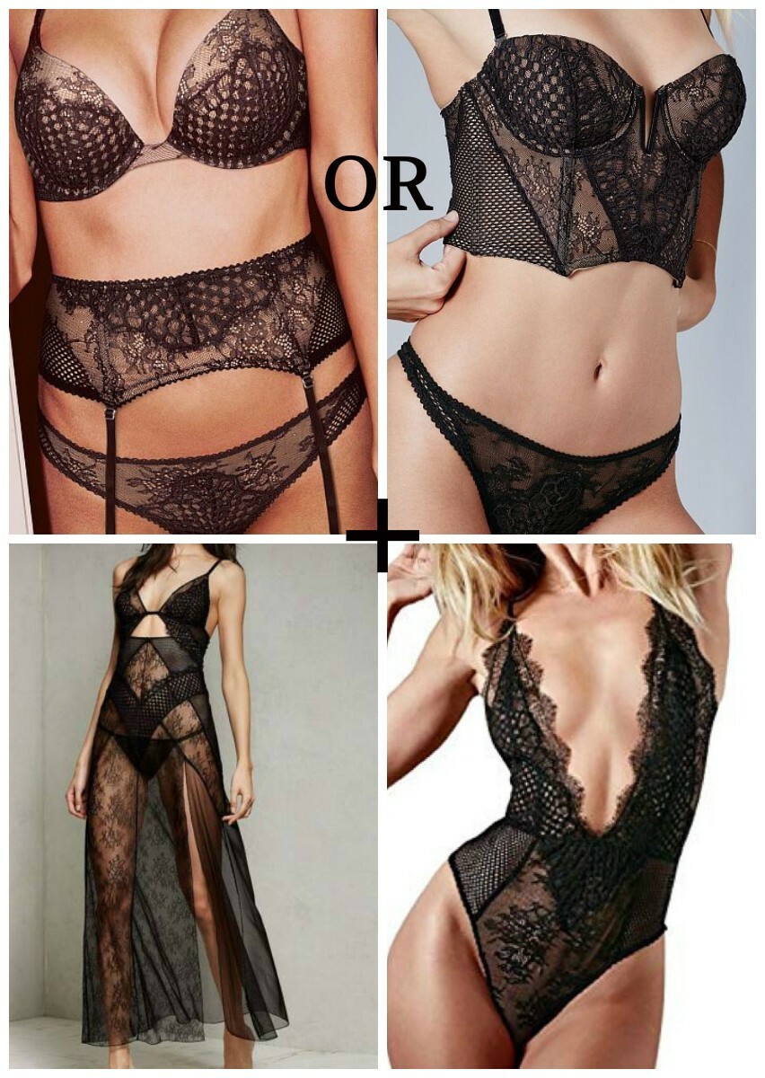 32D 32DD 34C or 36B VICTORIA'S SECRET VERY SEXY FISHNET & LACE BRA