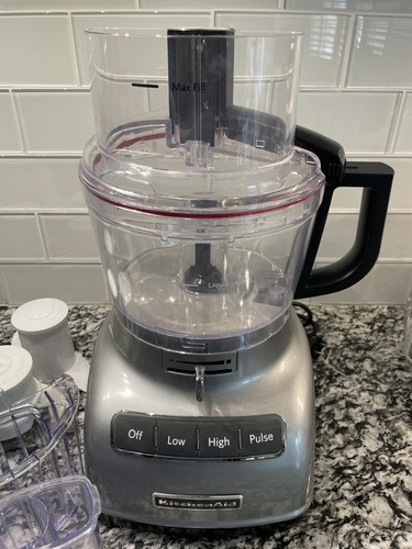 BEAUTIFUL KitchenAid Food Processor KFP0935QMY In Contour Silver With Case NWOB - Picture 15 of 20
