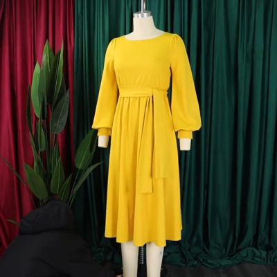 Women's Long Sleeve Loose Swing Casual A line Pleated Dress Work Wrap Dress | eBay Women's Long Sleeve Loose Swing Casual A line Pleated Dress Work Wrap Dress | eBay