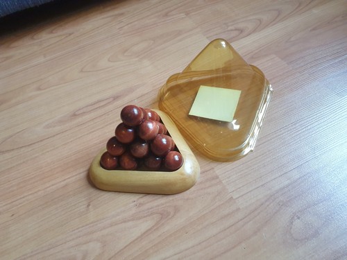 Casse-têtes en bois * La pyramide de Boules * 13 x 13 x 10 cm. - Photo 3/4