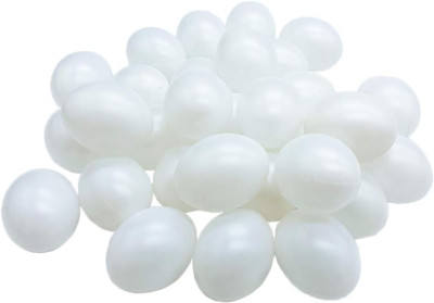 30 Pack White Plastic Eggs, Fake Easter Egg, Artificial Chicken for DIY Crafts,