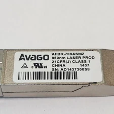 Lot of 2 Avago AFBR-709ASMZ SFP+ 10GBASE-SR 850nm 400m OM4 MMF Duplex LC DOM