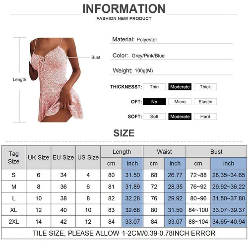 Damen Blumen Boho Sexy Sommer Träger Kleid Damen Urlaub Strand Mini Sommerkleid - Bild 2 von 13