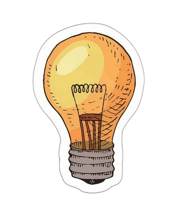 Light Bulb Sticker Decal