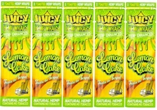 Juicy Jay Natural Enhanced  Wraps -5 Packs of 2 Each-Total of 10-Lemon Cake