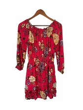 Women's Eyeshadow Pink Floral Print Dress Size Small