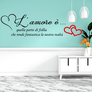 Adesivi Murali Frasi Amore Famiglia Wall Stickers Citazione Da Muro Per Parete Ebay