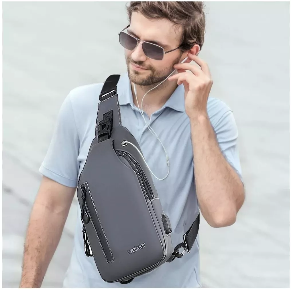 A QMZL Sling Bags Mens Anti Theft Chest Bag Small Shoulder Bag Crossbody Bags Ou