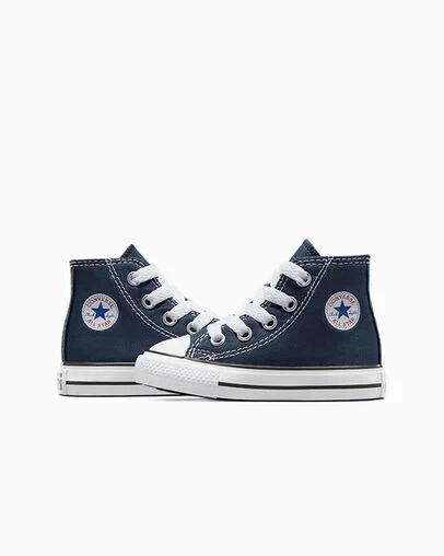 Zapatillas deportivas Converse Chuck Taylor All Star clásicas altas bebé talla 4 azul marino Foto 4 de 4