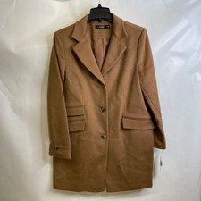 Ralph Lauren Notched-collar Walker Coat Women's Size 16p New Vicuna