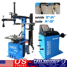 2.0HP Tire Changer Machine with 28" Bead Blaster Wheel Balancer Machine Combo