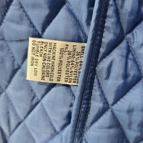 Talbots Vest Womens Small Puffer Blue Quilted Synthetic Full Zip Insulated - Picture 9 of 10
