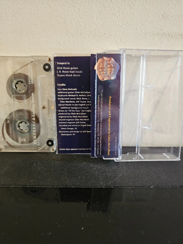 TEMPEST A Coming Storm 1987 CASSETTE TAPE CHRISTIAN METAL HARD ROCK PURE METAL - Image 3 of 4