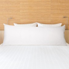 Mainstays Body Pillow - 20"x 54", White, Microfiber, Hypoallergenic