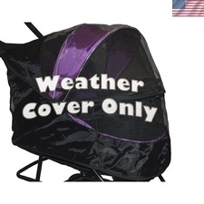 Stylish Onyx No-Zip Pet Stroller with Weather Cover - Ideal for All Life Stages