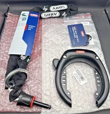 ABUS Frame Lock 5750L NR BK OE ShieldPlus 8.5mm Shackle w/ 6KS Chain Adapter NEW