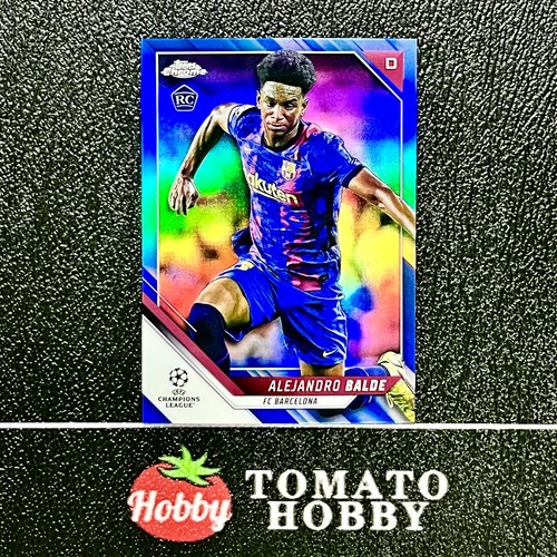 TOPPS CHROME UEFA 2021-22 ALEJANDRO BALDE RC /150 BLUE REFRACTOR BARCELONA