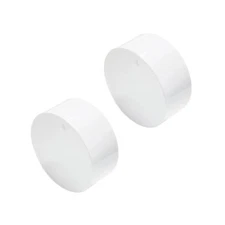 Thermostat Knob with Single/Double Pole Cover for S22 D22, White, 2Pcs