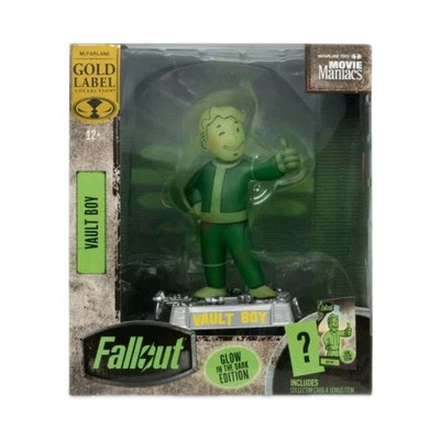 Fallout Vault Boy Glow In The Dark Edition Gold Label 5'' Posed Figure Walmart