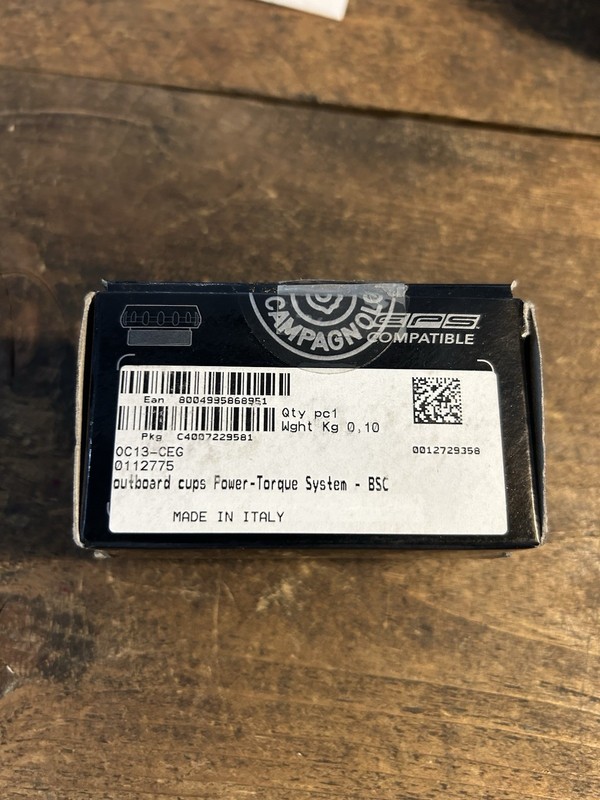 OEM Campagnolo Power torque Outboard Bottom bracket Bearing Cups. BSC thread.