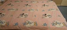Vintage 90s Disney Minnie Mouse  Daisy Duck Tea Party Bed Sheet